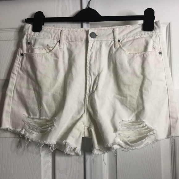 Articles Of Society Shorts White Cut Off Distressed 30 Gunge - Picture 1 of 9